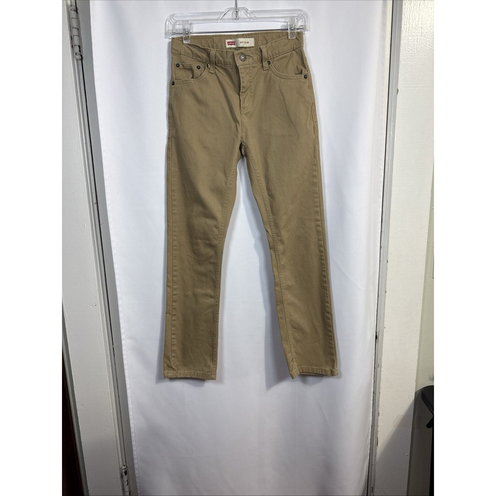 LEVI'S 511 Slim Fit Boys Khaki Stretch Jeans W27 L29 Youth Size 14 Reg. Adjustbl